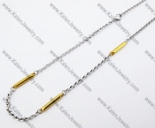 555×4mm Half Gold Plating Small Necklace - KJN150163