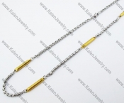 555×3mm Two-tone Gold Plating Small Necklace - KJN150164