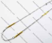 555×3mm Half Gold Plating Small Necklace - KJN150167