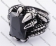 Stainless Steel Inlay Black Stone Claw Ring - KJR350093B
