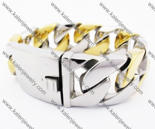 Gold Plating Big & Heavy Stainless Steel Bracelet KJB200145