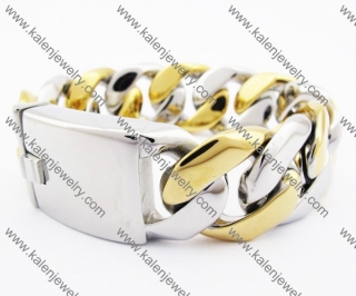Gold Plating Big & Heavy Stainless Steel Bracelet KJB200146