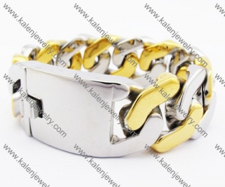 Gold Plating Big & Heavy Stainless Steel Bracelet KJB200147