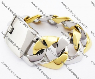 Gold Plating Big & Heavy Stainless Steel Bracelet KJB200150