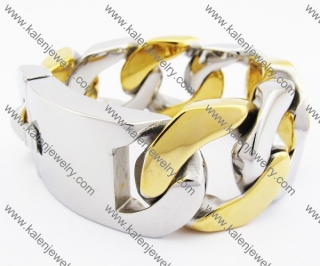 Gold Plating Big & Heavy Stainless Steel Bracelet KJB200152