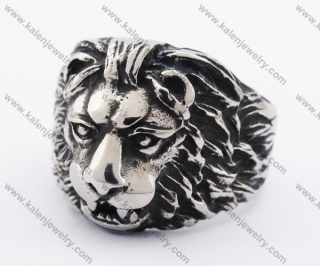 Stainless Steel Lion Ring KJR370081