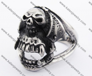 Stainless Steel Skull Ring KJR370124