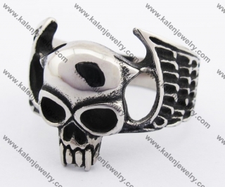 Stainless Steel Skull Ring KJR370133