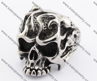 Stainless Steel Skull Ring KJR370136