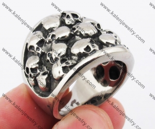 Stainless Steel Skull Ring KJR370139