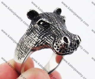 Stainless Steel Hippo Ring KJR370107