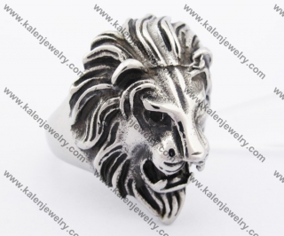 Stainless Steel Lion Ring KJR370111