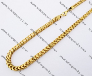 610×6mm Stainless Steel Gold Necklace For Men KJN100056