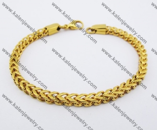220×5mm Stainless Steel Gold Bracelet KJB100087