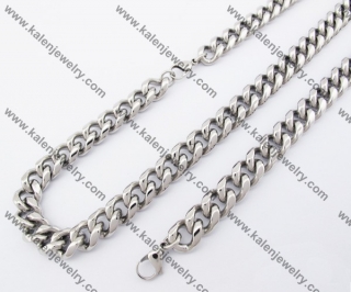 Necklace & Bracelet Steel Jewelry Set KJS100069