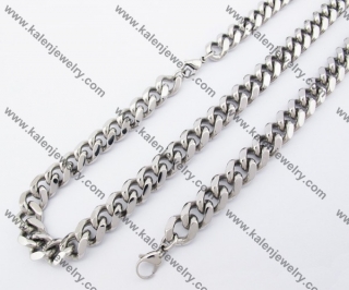 Necklace & Bracelet Steel Jewelry Set KJS100070