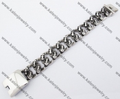 Big & Heavy Stainless Steel Skull Bracelet KJB170138