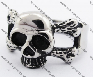 Stainless Steel Death Head Skull Ring KJR170014