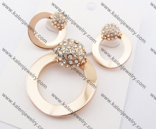 Pendant & Earrings Steel Jewelry Set KJS050059