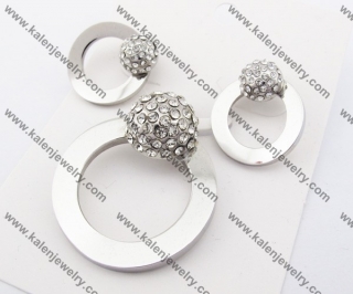 Pendant & Earrings Steel Jewelry Set KJS050060