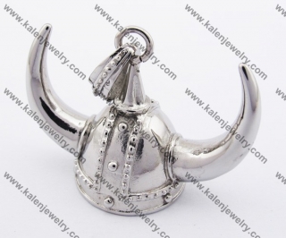 Stainless Steel Norwegian Medieval Viking Horns Cap Pendant KJP170293