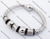 Stainless Steel Leather Bracelet KJB510006