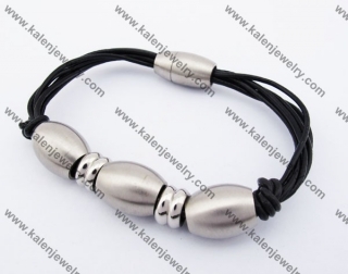 Stainless Steel Leather Bracelet KJB510009