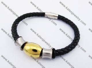 Stainless Steel Leather Bracelet KJB510018