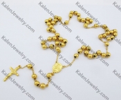750×8mm Long Steel Prayer Beads Necklace KJN100074