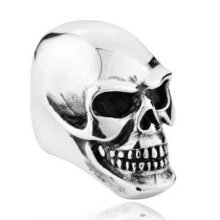 Big Stainless Steel Skull Ring KJR350019
