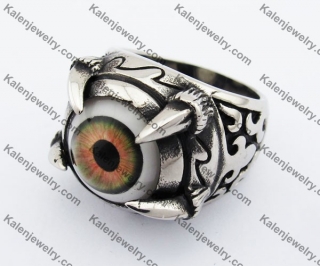 Stainless Steel Eye of Satan Ring KJR370261