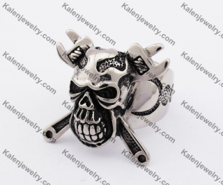 Stainless Steel Skull Ring KJR550002