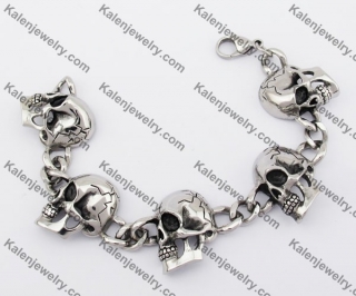 Stainless Steel Skull Bracelet KJB170142