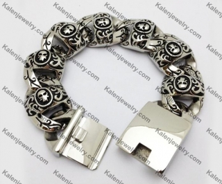 Stainless Steel Skull Bracelet  KJB550011