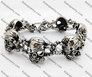 Stainless Steel Skull Bracelet  KJB550012