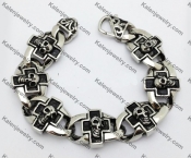 Stainless Steel Cross Skull Bracelet KJB550022