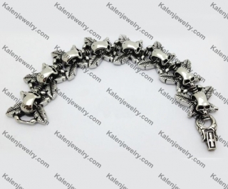 Stainless Steel Skull Bracelet  KJB550034