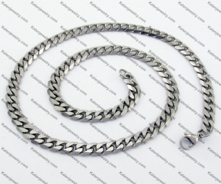 550×6  mm Imported Cutter Cutting No Polished Steel Necklace KJN540004