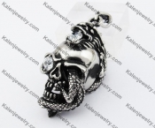 Stainless Steel Dragon with Skull Pendant KJP570009
