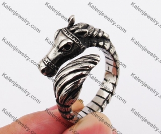 Stainless Steel Horse Ring KJR370291