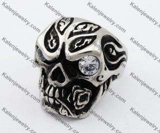 Stainless Steel Skull Ring KJR370296