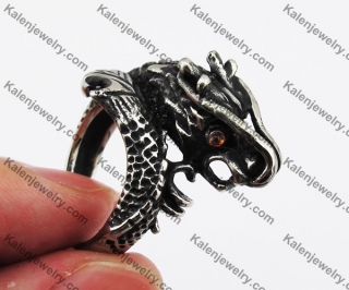 Stainless Steel Dragon Ring KJR370282