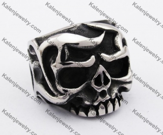 Stainless Steel Skull Ring KJR370292