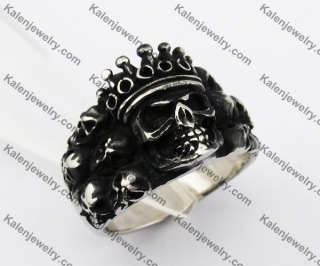 Stainless Steel King Skull Ring KJR370277