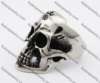 Stainless Steel Skull Ring KJR370298
