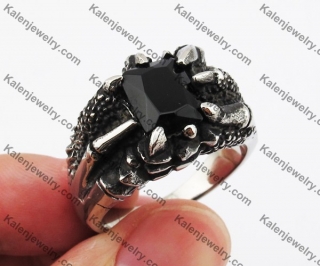 Stainless Steel Claw Agate Ring KJR370318