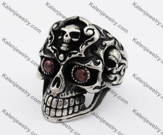 Stainless Steel Skull Ring KJR370299