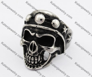 Stainless Steel Skull Ring KJR370309
