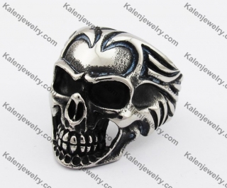 Stainless Steel Skull Ring KJR370314
