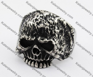 Stainless Steel Skull Ring KJR370324